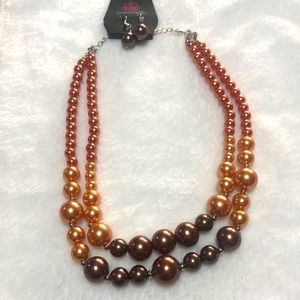 Paparazzi Orange Brown Beaded Necklace